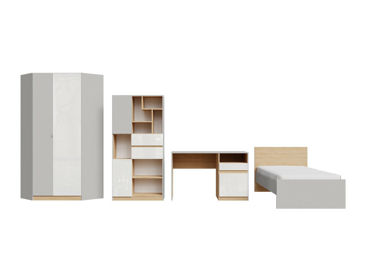 Conjunto de mobiliário Nuevaru 120 (Branco brilhante)