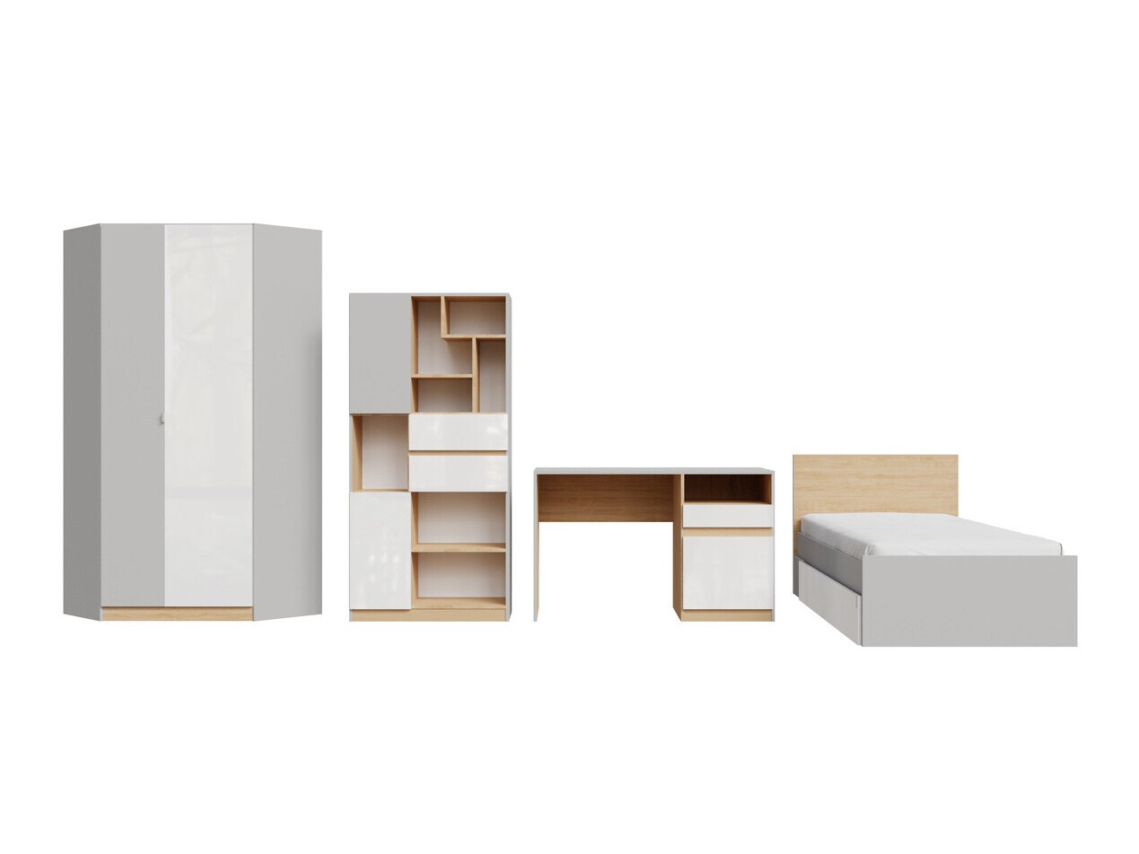 Conjunto de mobiliário Nuevaru 120 (Branco brilhante)