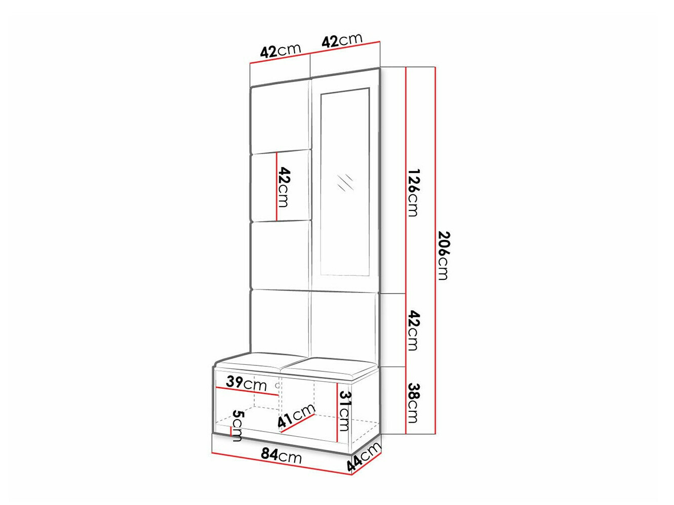 Conjunto para corredor Hartford 319 (Carvalho Artisan + Manila 11)