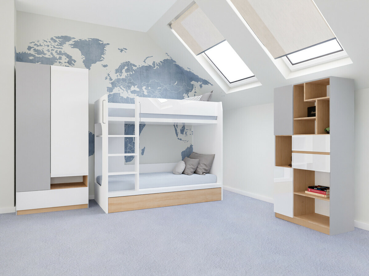 Conjuntos para quartos de criança Nuevaru 119 (Branco brilhante)