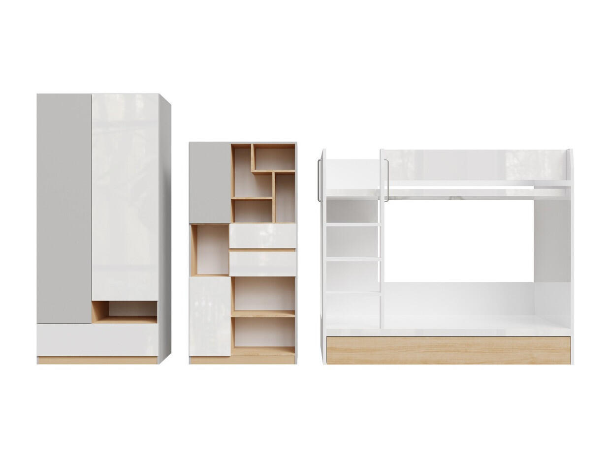 Conjuntos para quartos de criança Nuevaru 119 (Branco brilhante)