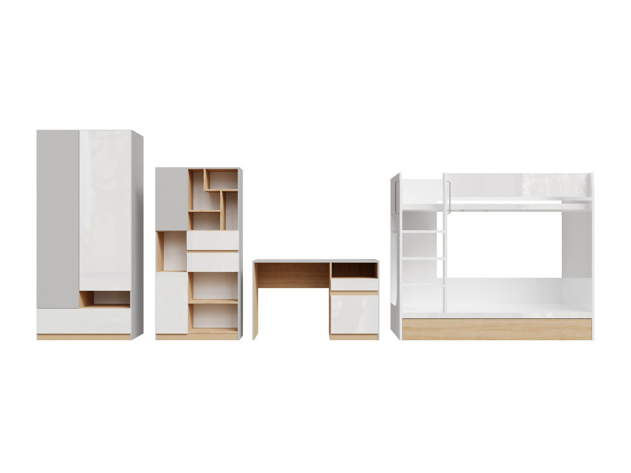 Conjuntos para quartos de criança Nuevaru 119 (Branco brilhante)