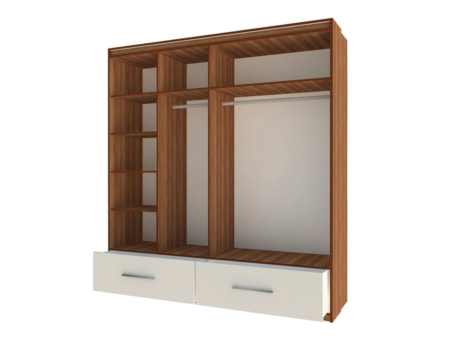 Roupeiro Honolulu 163 (Ameixa + Branco brilhante)