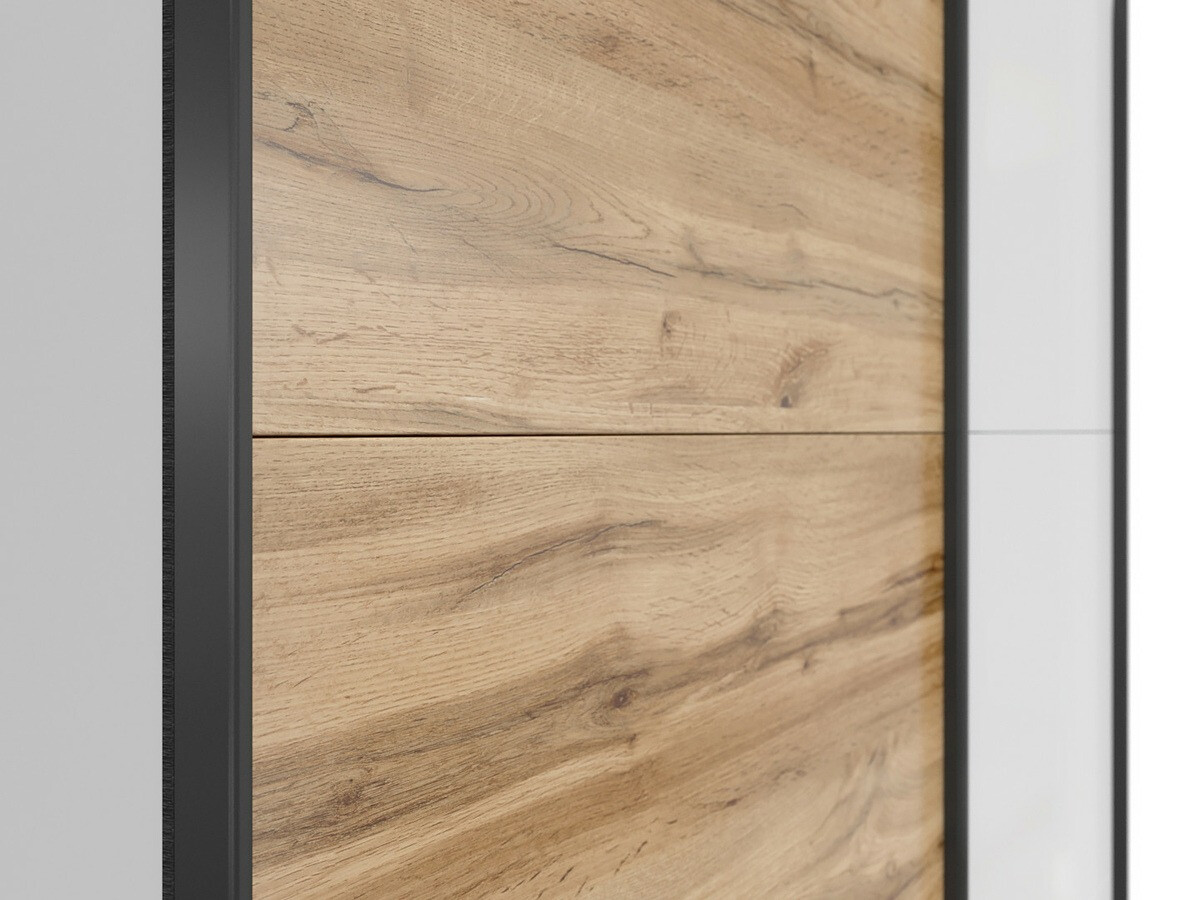 Roupeiro Livevaro 117 (Branco + Carvalho wotan)