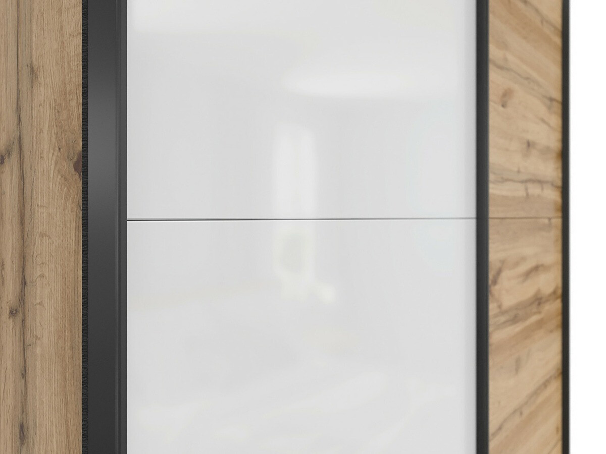 Roupeiro Livevaro 117 (Carvalho wotan + Branco)