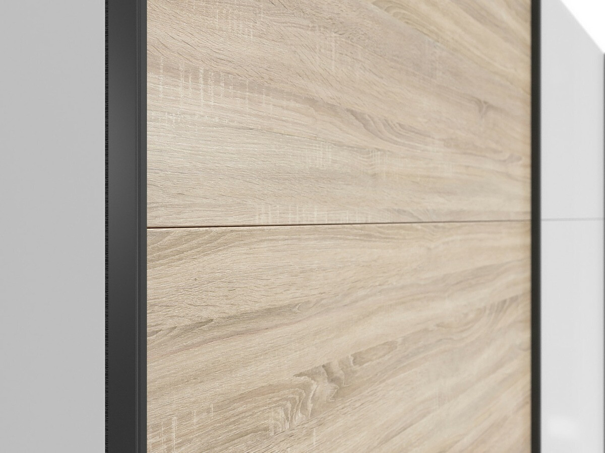 Roupeiro Livevaro 120 (Branco + Carvalho sonoma)