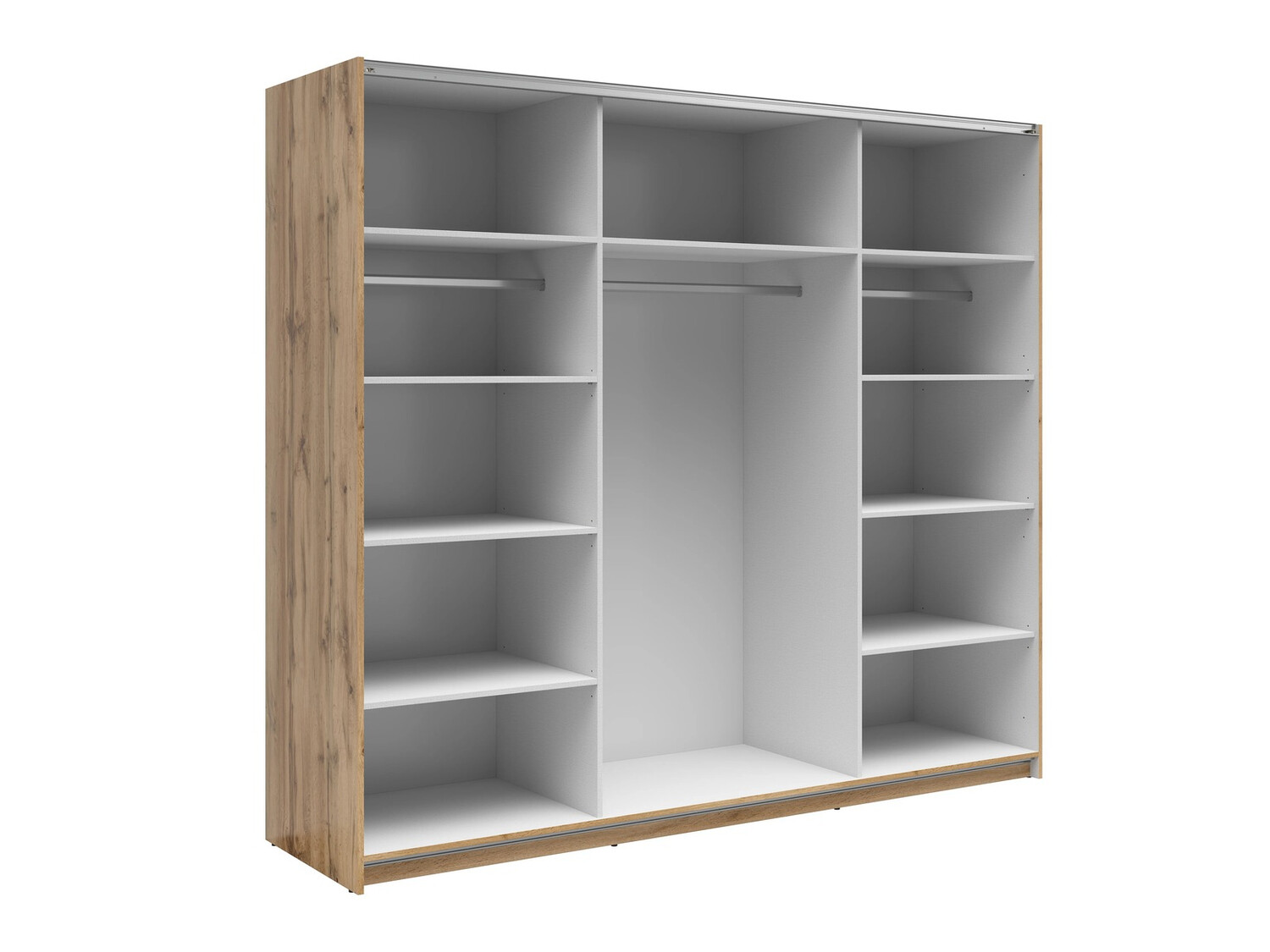 Roupeiro Livevaro 120 (Carvalho wotan + Branco)