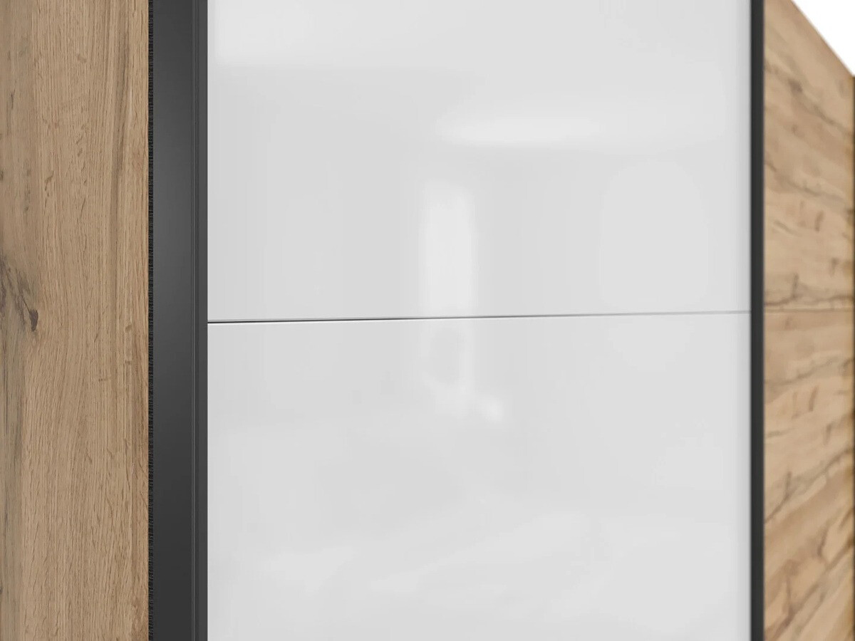 Roupeiro Livevaro 120 (Carvalho wotan + Branco)