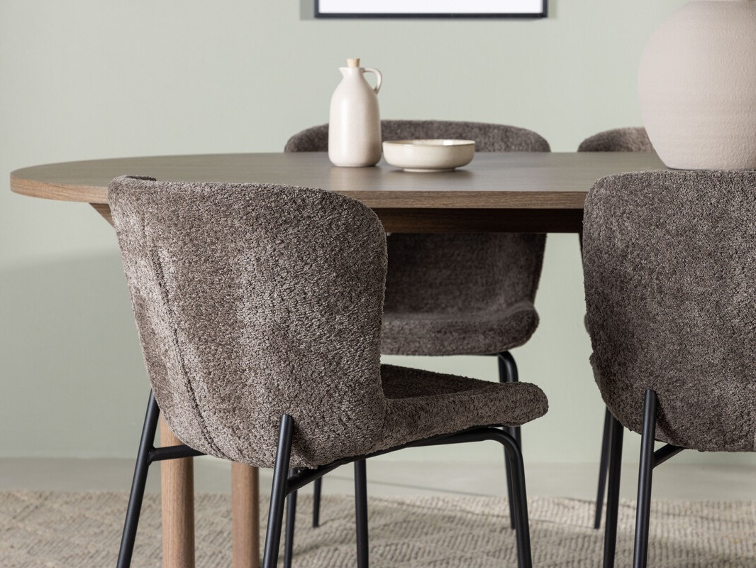 Conjunto para refeições Dallas 4132 (Castanho + Preto)