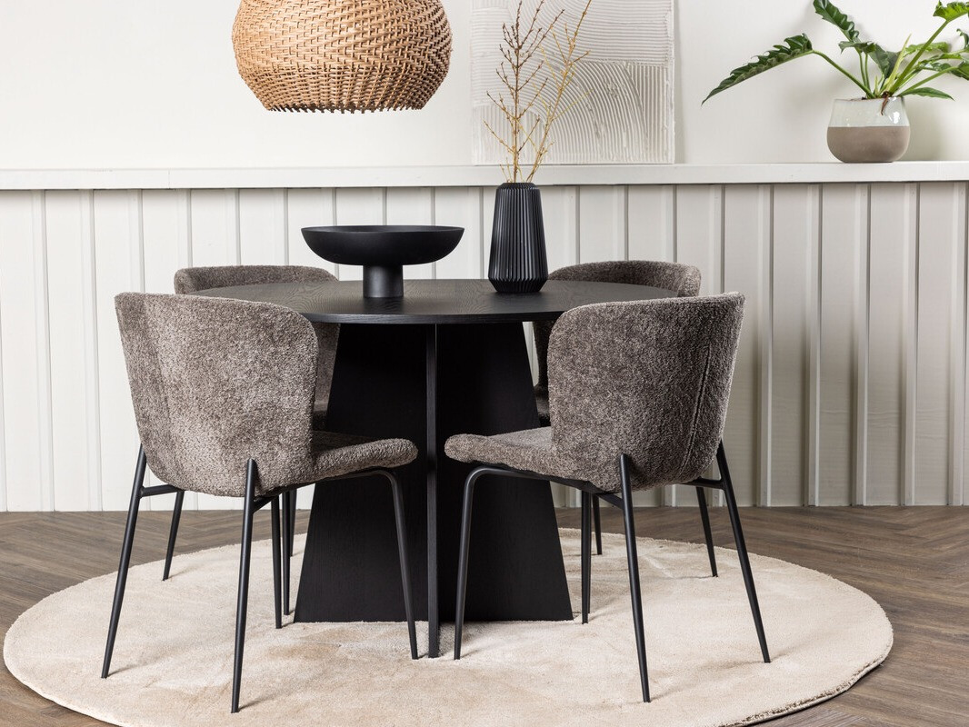 Conjunto para refeições Dallas 4147 (Castanho + Preto)