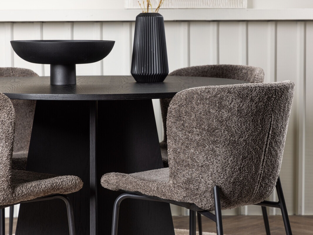 Conjunto para refeições Dallas 4147 (Castanho + Preto)