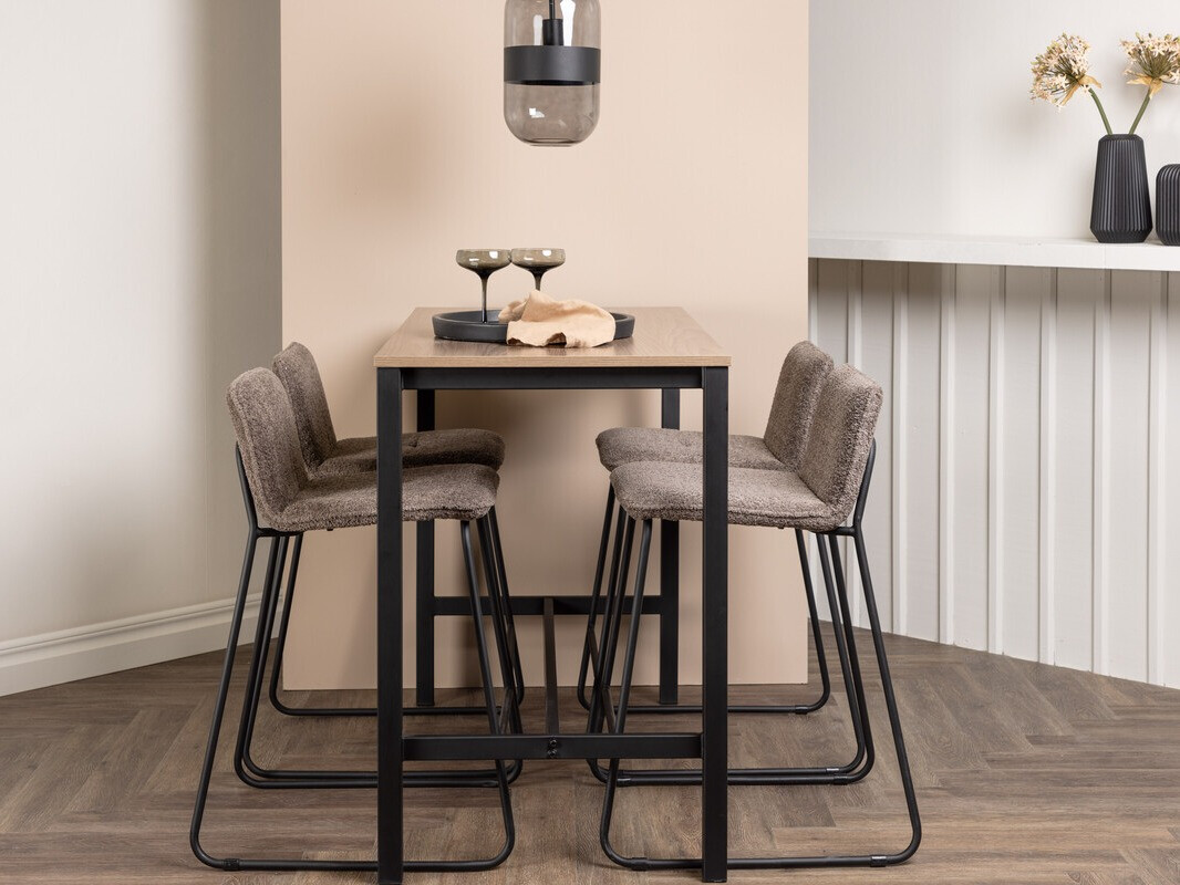 Conjunto para refeições Dallas 4155 (Cinzento escuro + Preto)