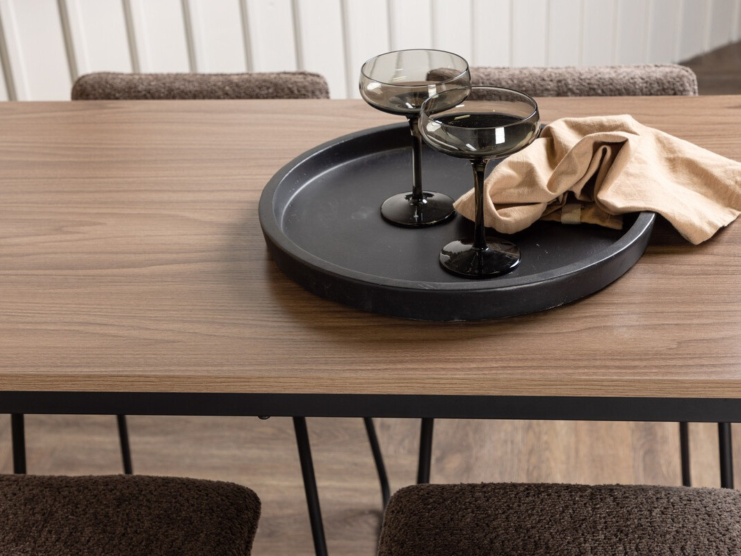 Conjunto para refeições Dallas 4155 (Cinzento escuro + Preto)