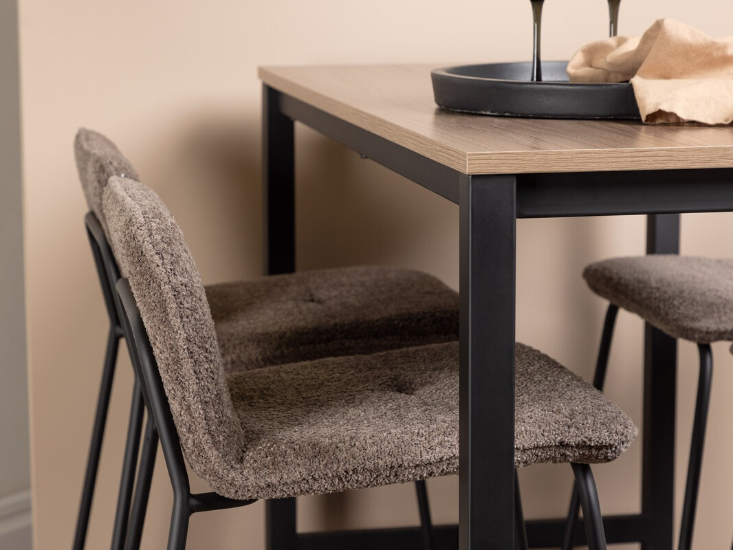 Conjunto para refeições Dallas 4155 (Cinzento escuro + Preto)