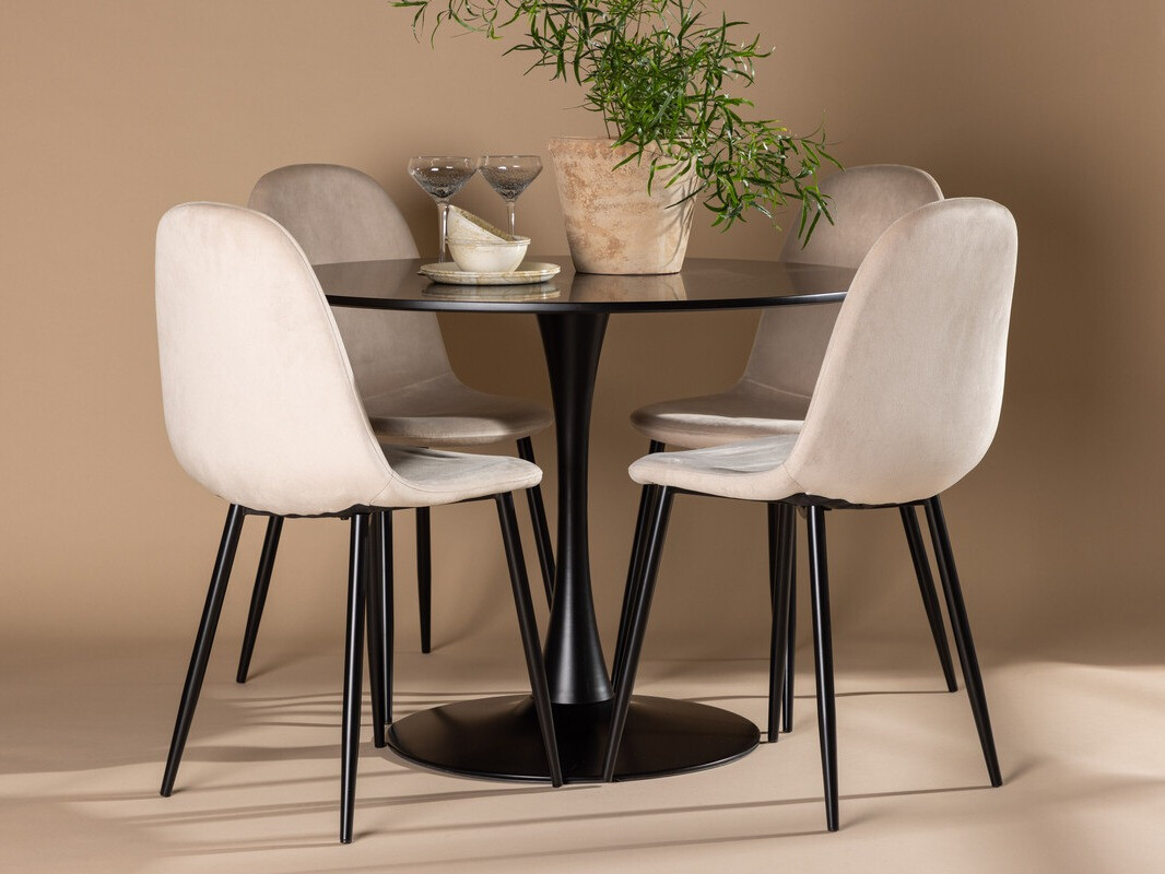 Conjunto para refeições Dallas 4163 (Bege + Preto)