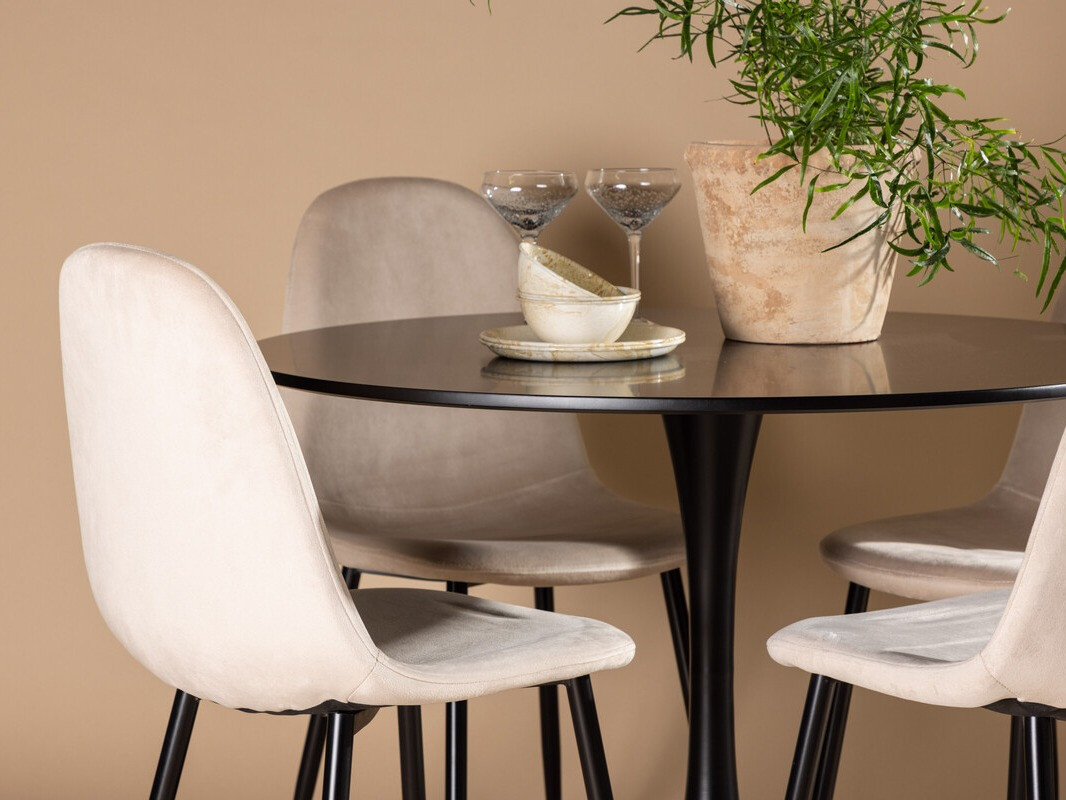 Conjunto para refeições Dallas 4163 (Bege + Preto)