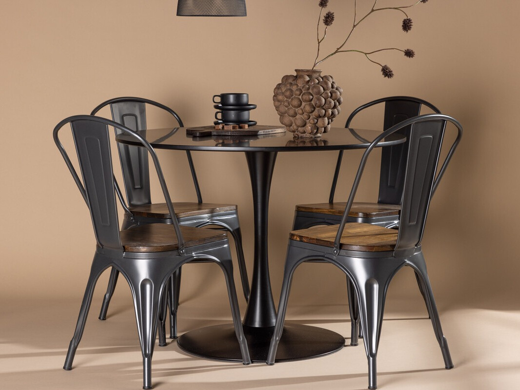 Conjunto para refeições Dallas 4170 (Preto + Castanho)