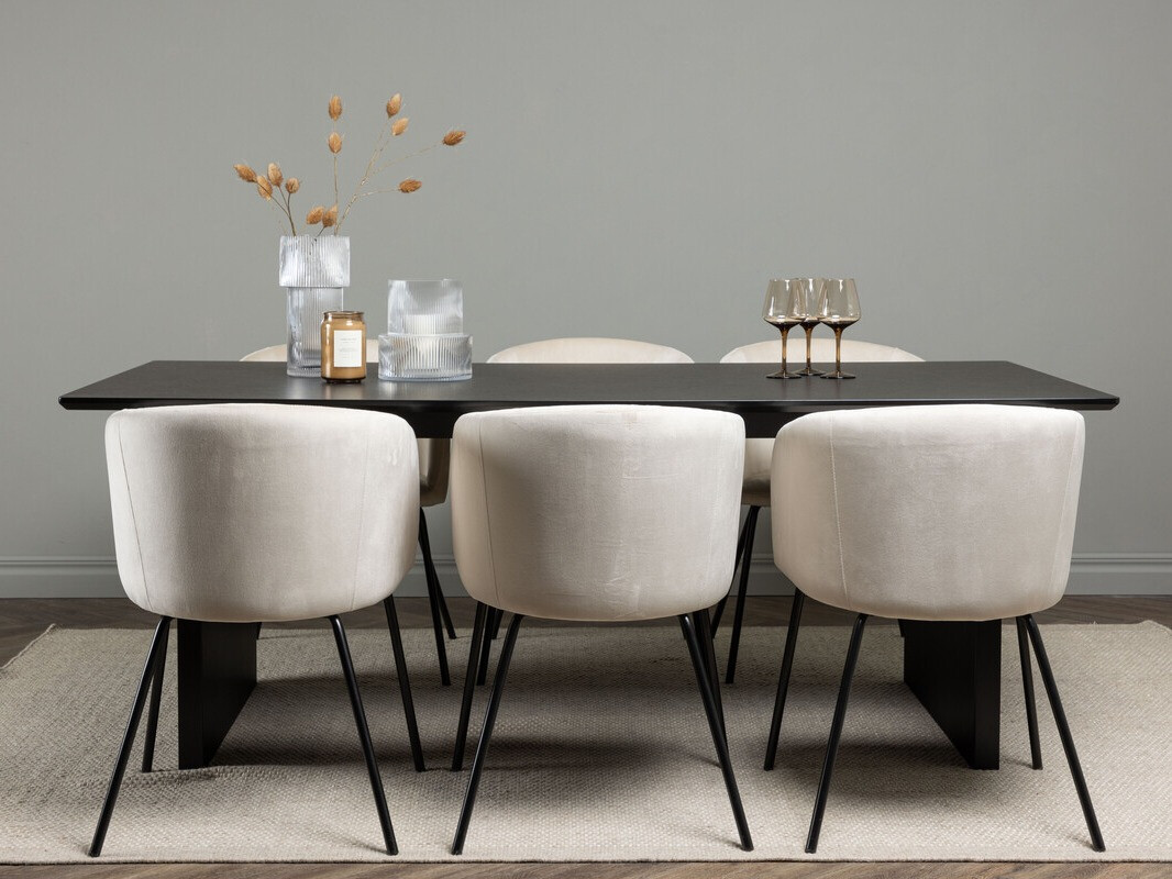 Conjunto para refeições Dallas 4182 (Creme + Preto)