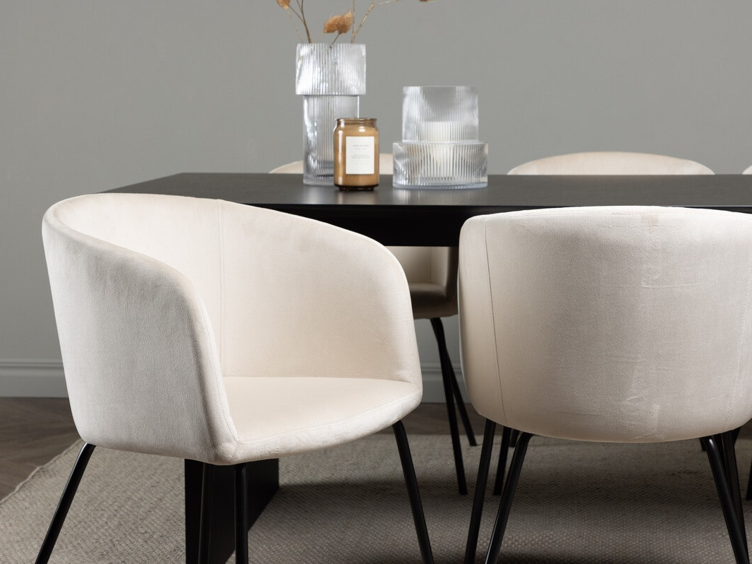 Conjunto para refeições Dallas 4182 (Creme + Preto)