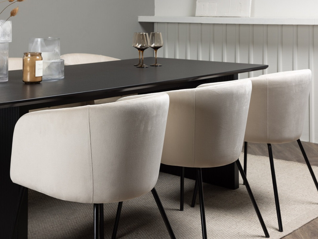 Conjunto para refeições Dallas 4182 (Creme + Preto)