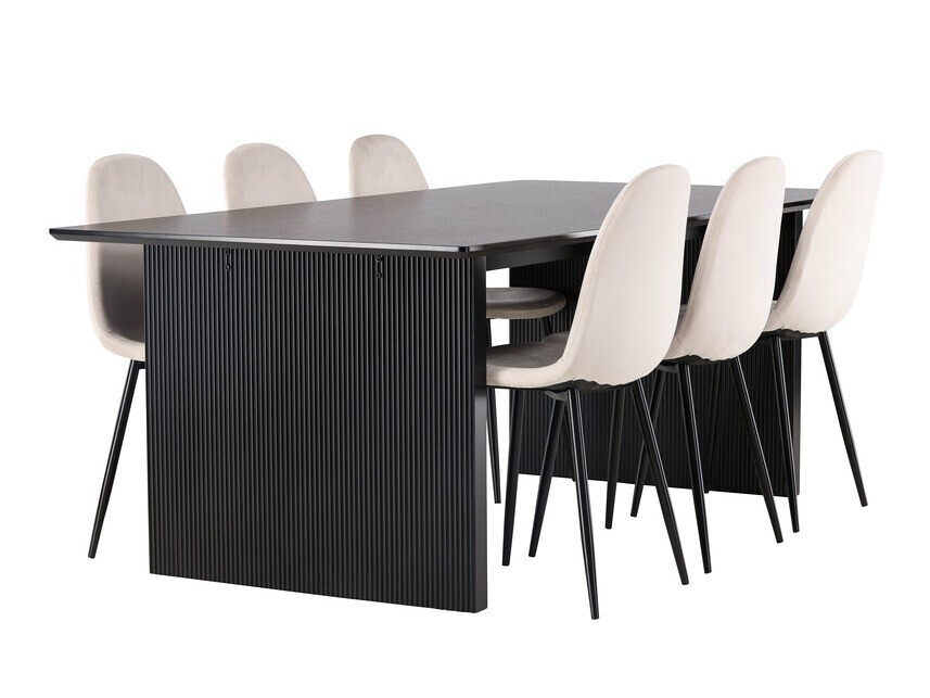 Conjunto para refeições Dallas 4185 (Bege + Preto)