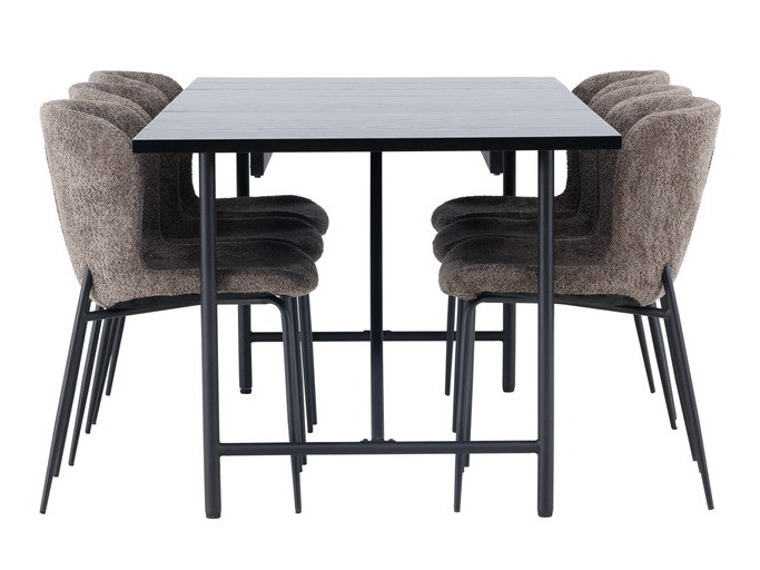 Conjunto para refeições Dallas 4192 (Castanho + Preto)