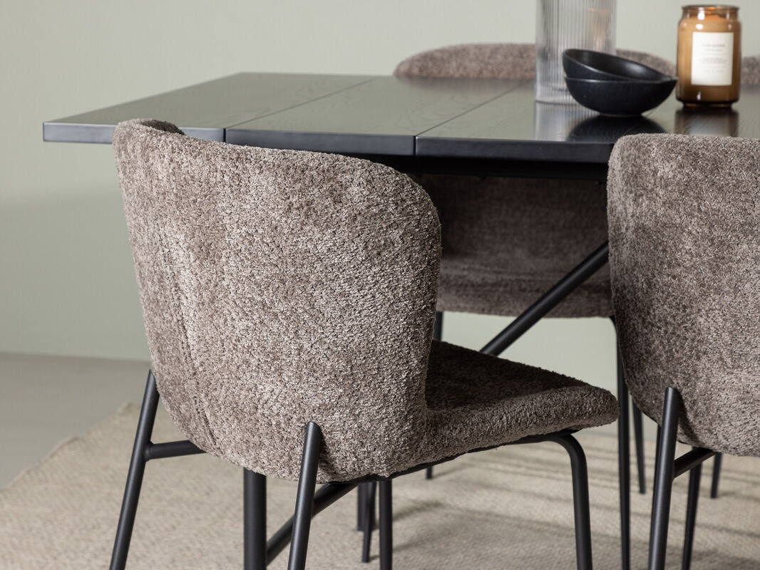 Conjunto para refeições Dallas 4192 (Castanho + Preto)