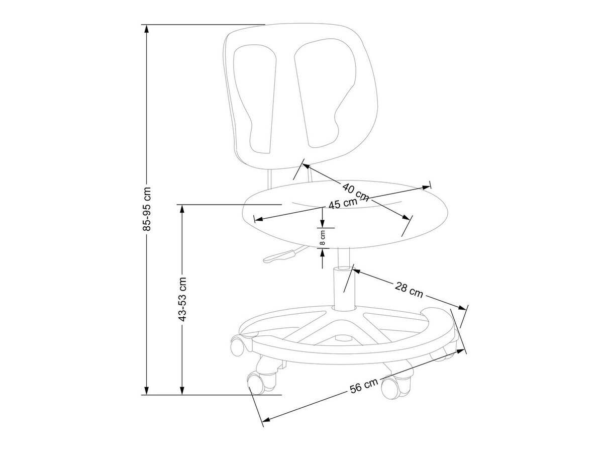 Cadeira para crianças Houston 1537 (Rosé)