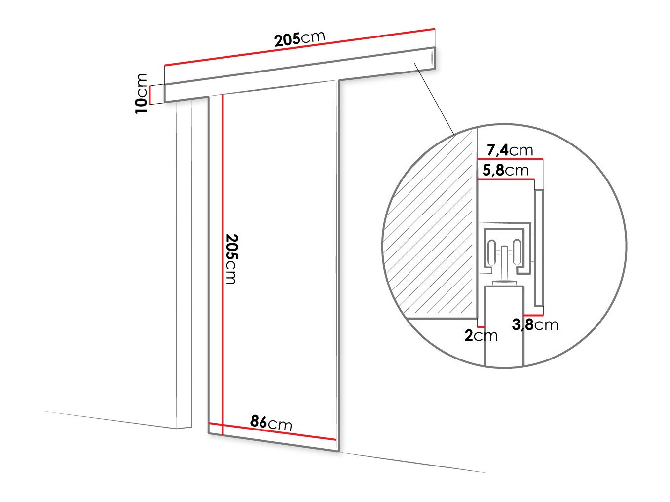 Porta de correr Closico 171 (Castanho)