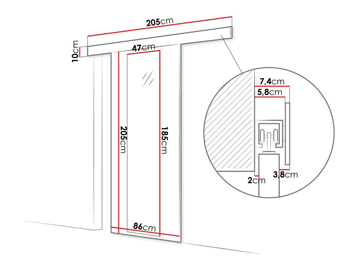 Porta de correr Closico Materia IV (Carvalho sonoma)