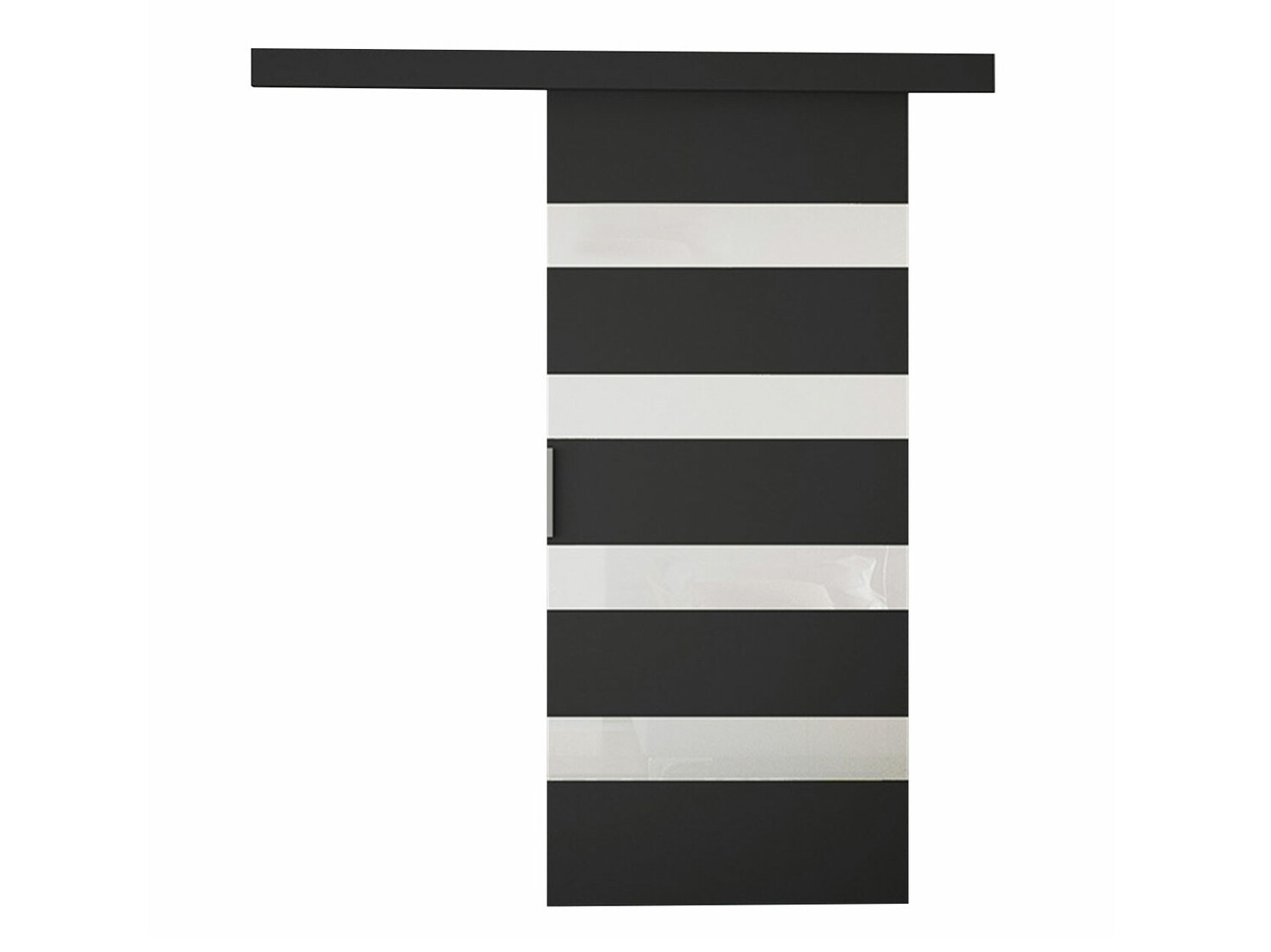 Porta de correr Closico Materia V (Preto + Branco)