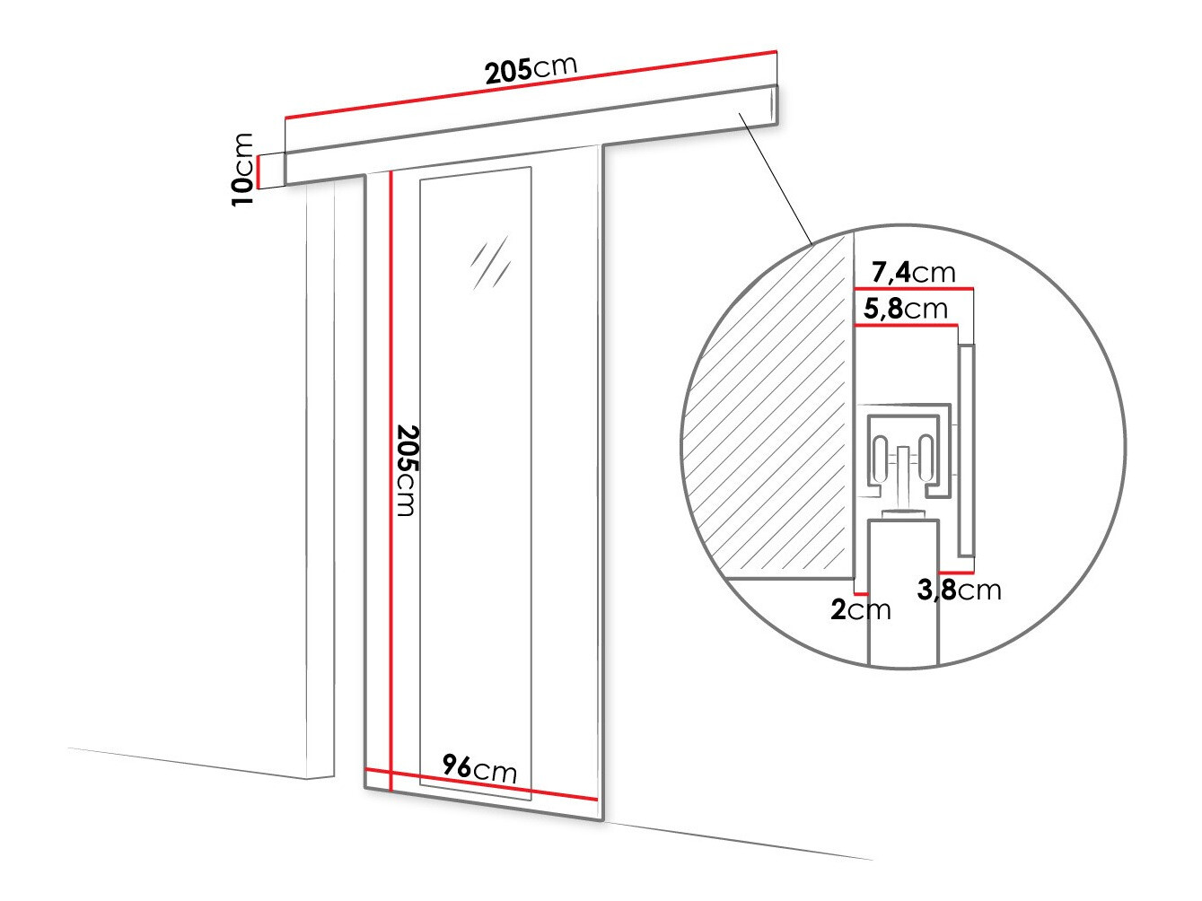 Porta de correr Closico Portalis IV (Carvalho sonoma)