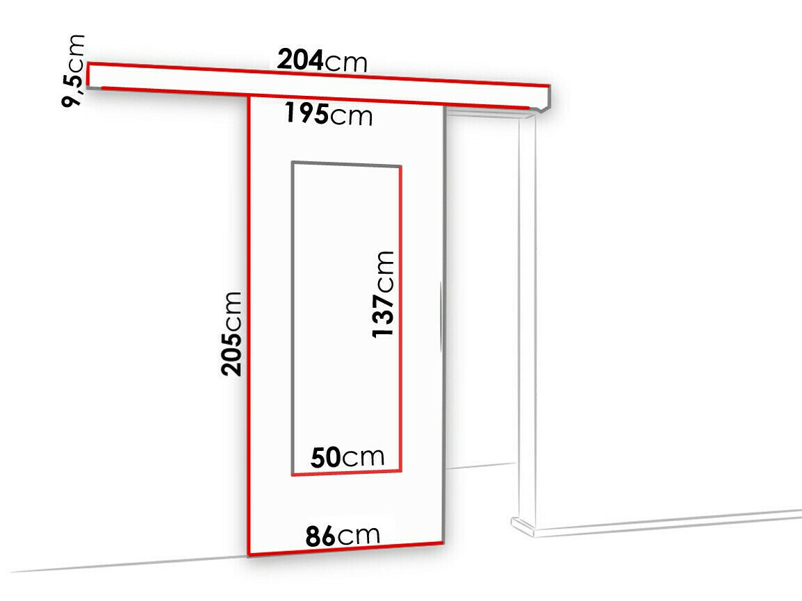 Porta de correr Dover 131 (Branco)
