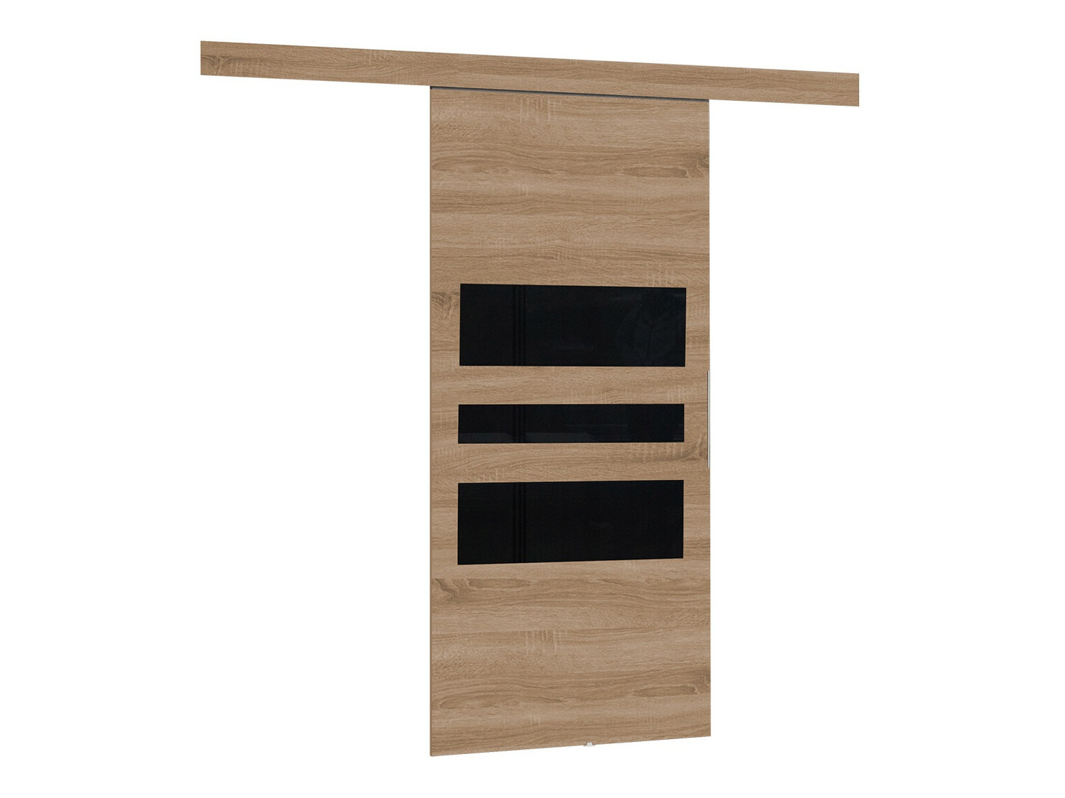 Porta de correr Dover 140 (Carvalho sonoma + Preto)