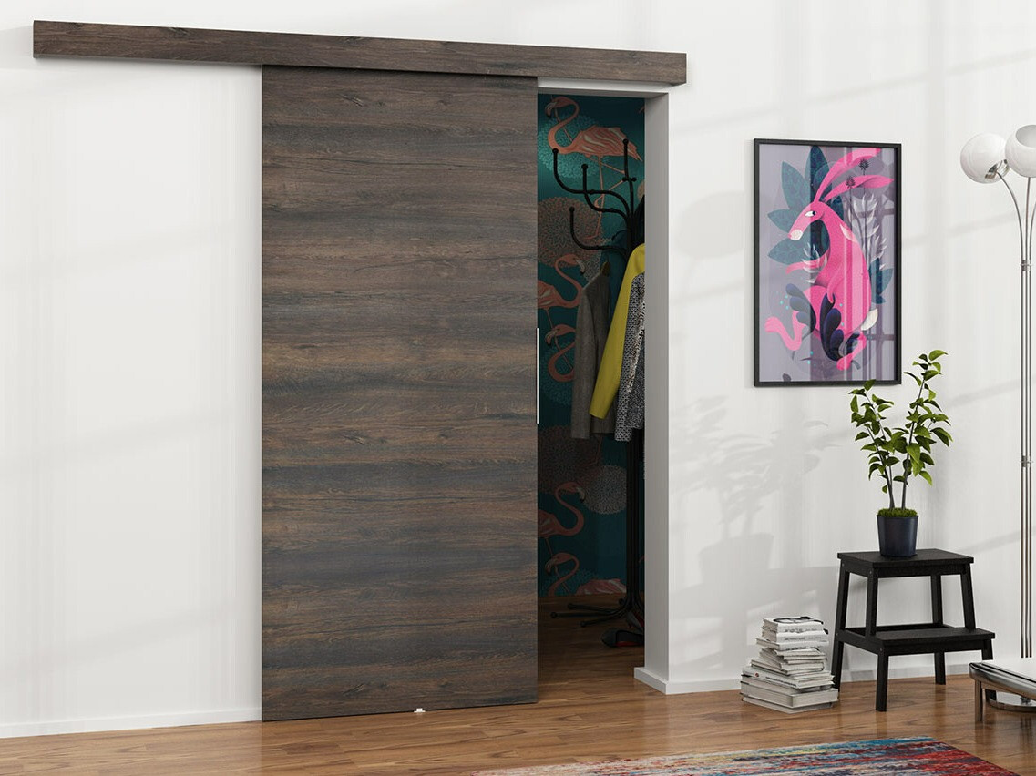 Porta de correr Dover 142 (Madeira de freixo escura)