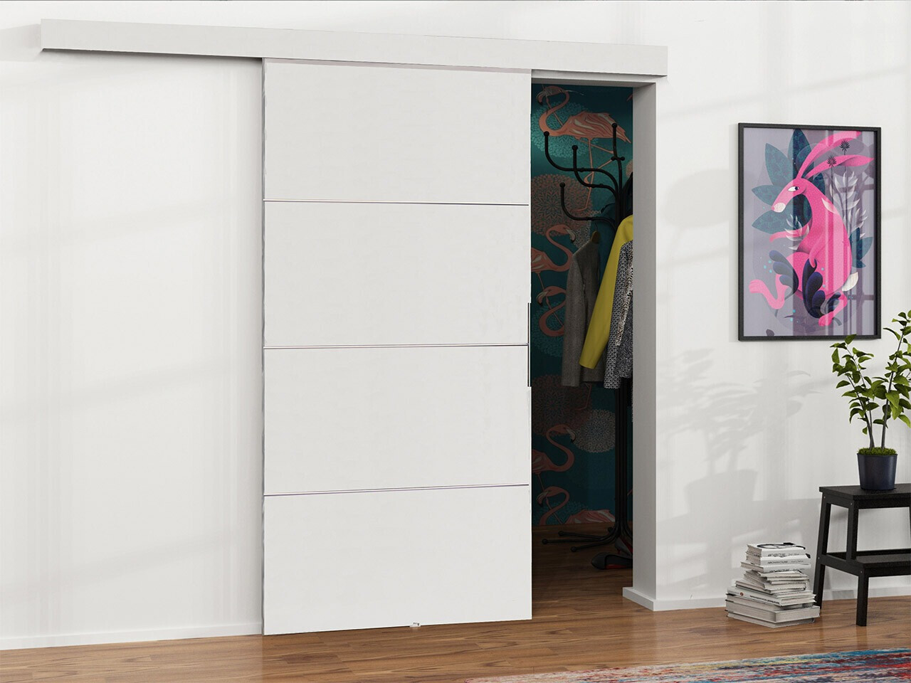 Porta de correr Dover 145 (Branco)