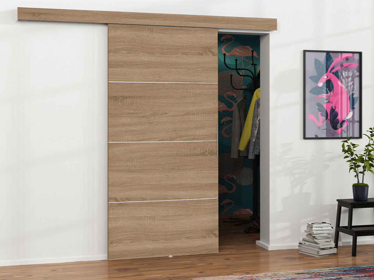 Porta de correr Dover 146 (Carvalho sonoma)