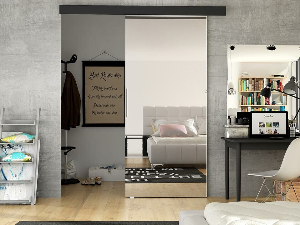 Porta de correr Closico Fundus II (Preto)