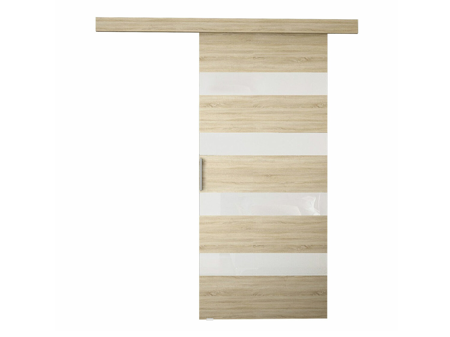 Porta de correr Closico Fundus V (Carvalho sonoma + Branco)