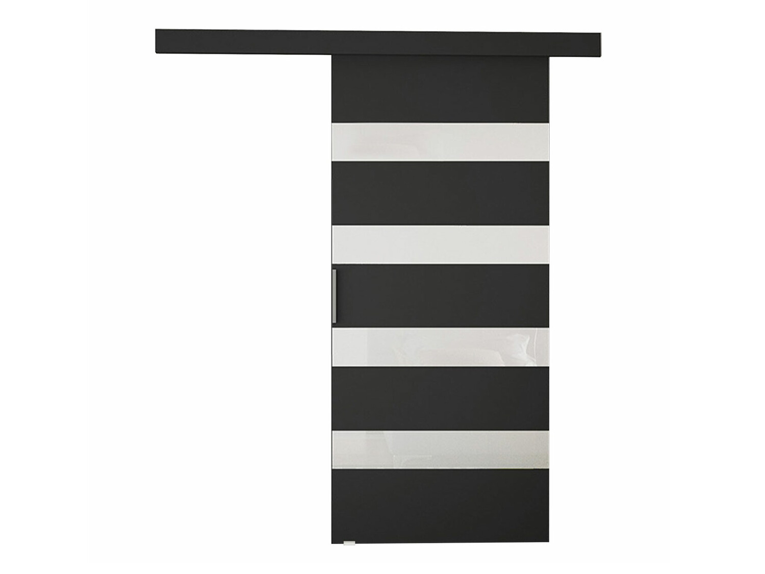 Porta de correr Closico Fundus V (Preto + Branco)