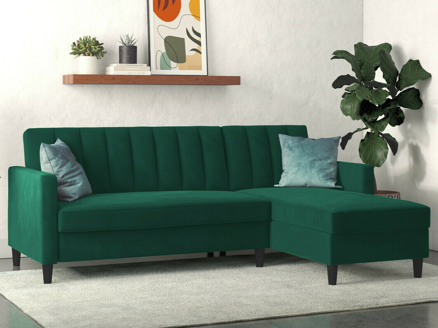 Sofá de canto Tulsa 583 (Verde)
