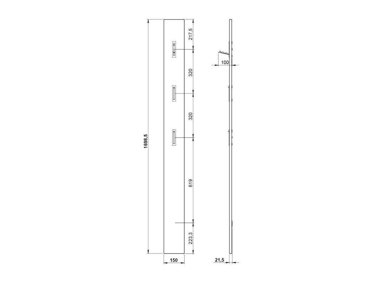 Cabideiro Cirsale 100 (Grafite)