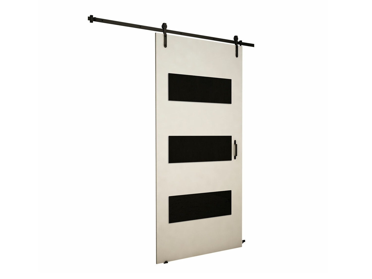 Porta de correr Dover 160 (Branco + Preto)
