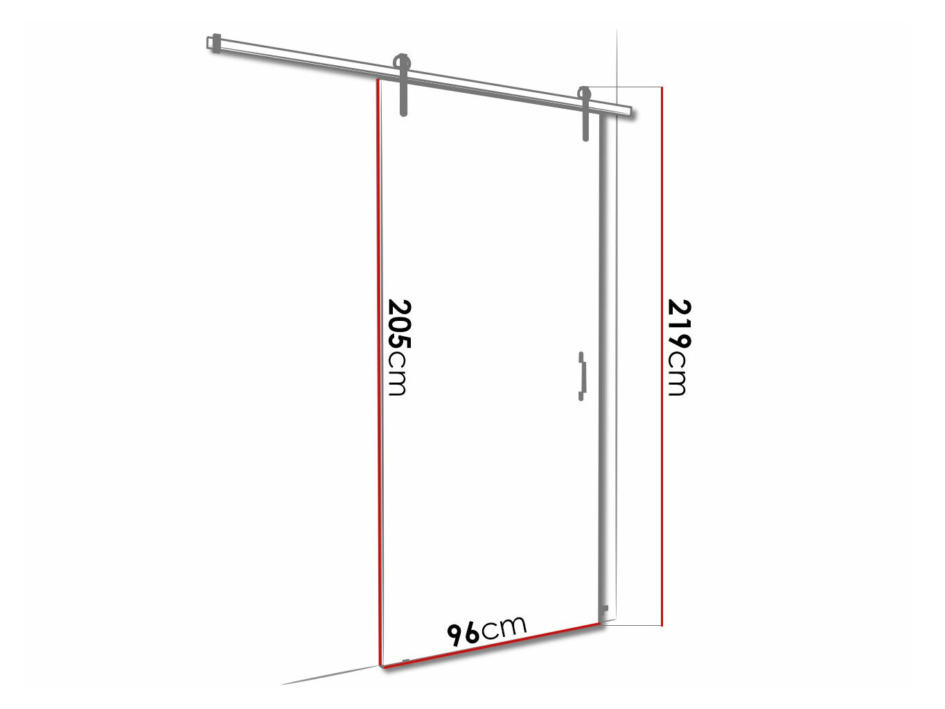 Porta de correr Dover 166 (Madeira de freixo escura)