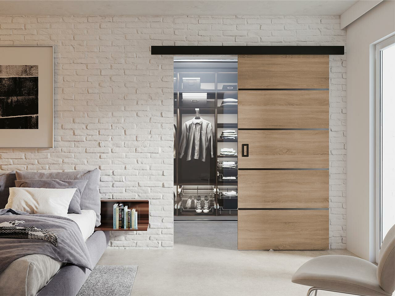 Porta de correr Dover 171 (Carvalho sonoma)