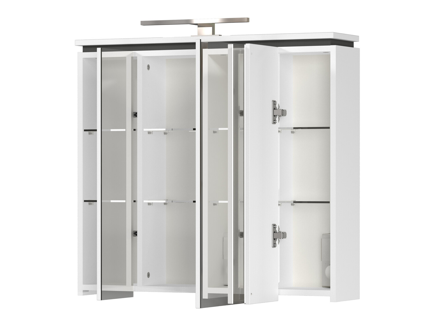 Armário com espelho para casa de banho Larsalu 104 (Branco)