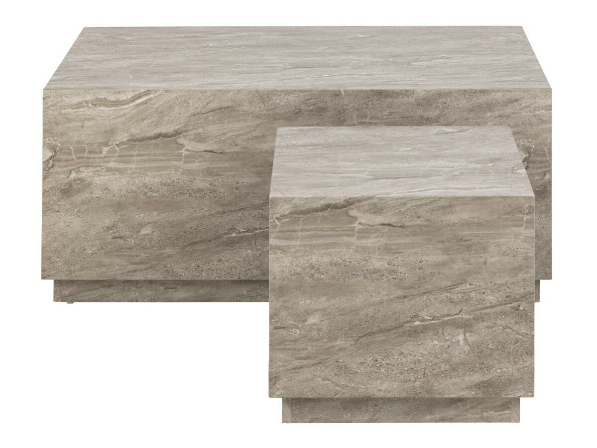 Conjunto de mesas de centro Norsica 894 (Cinzento mármore)
