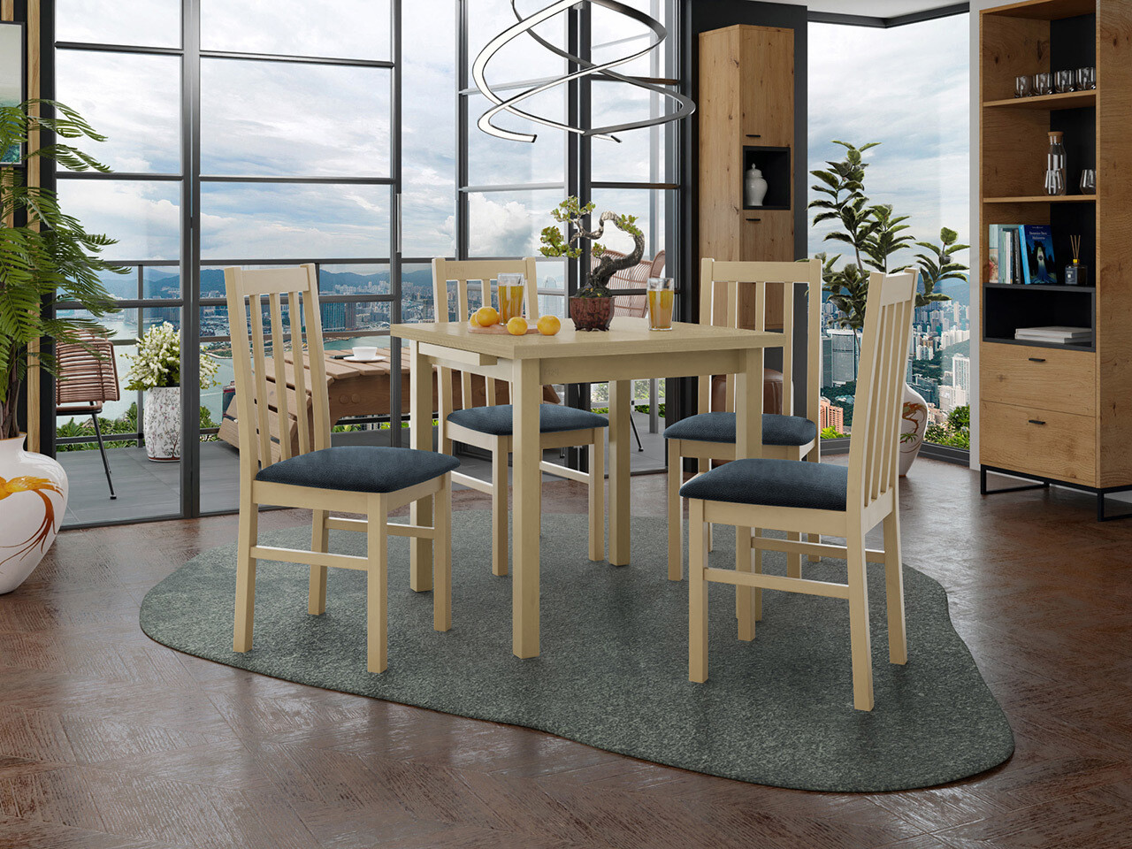 Conjunto para refeições Victorville 319 (Carvalho sonoma)