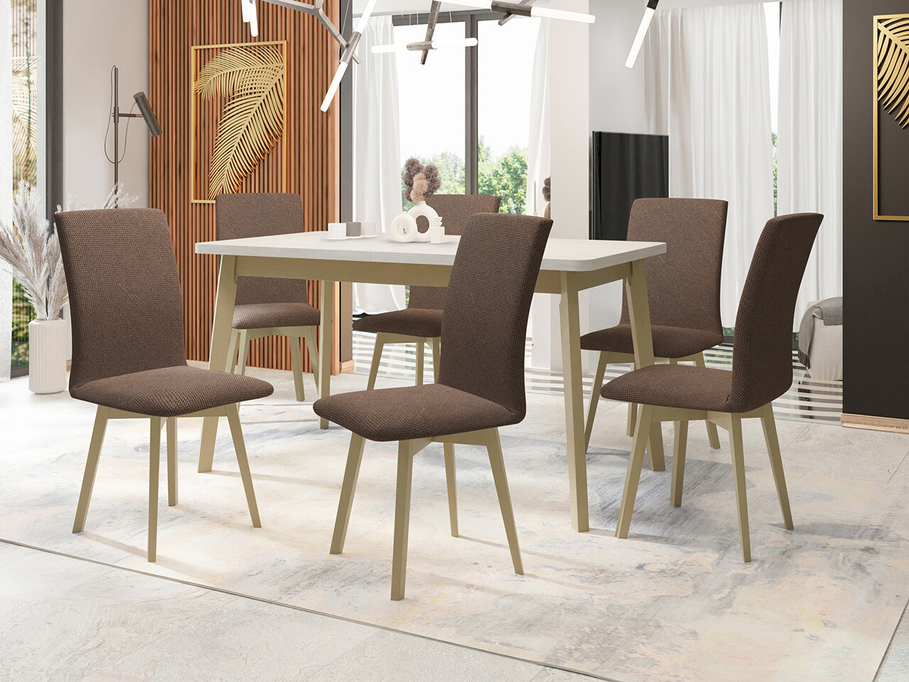 Conjunto para refeições Victorville 323 (Carvalho sonoma)