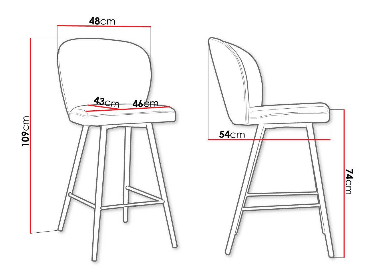 Banco de bar Jackson 101 (Magic Velvet 2250)